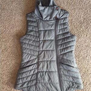 Gray Quilted Puffer Vest